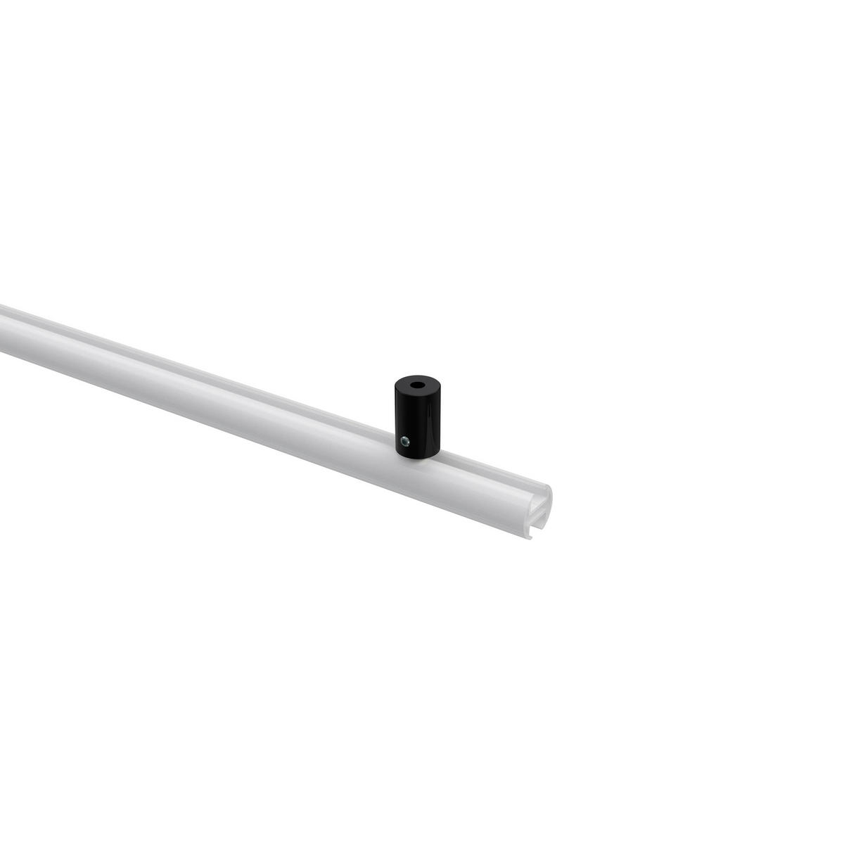 DECKENTRÄGER FÜR GARDINENSTANGEN INNENLAUF 20 mm Ø, Sonius 1-läufig, Schwarz, Packung 2 Stück - Schwarz, Metall (1.6/3/1.6cm) - INTERDECO