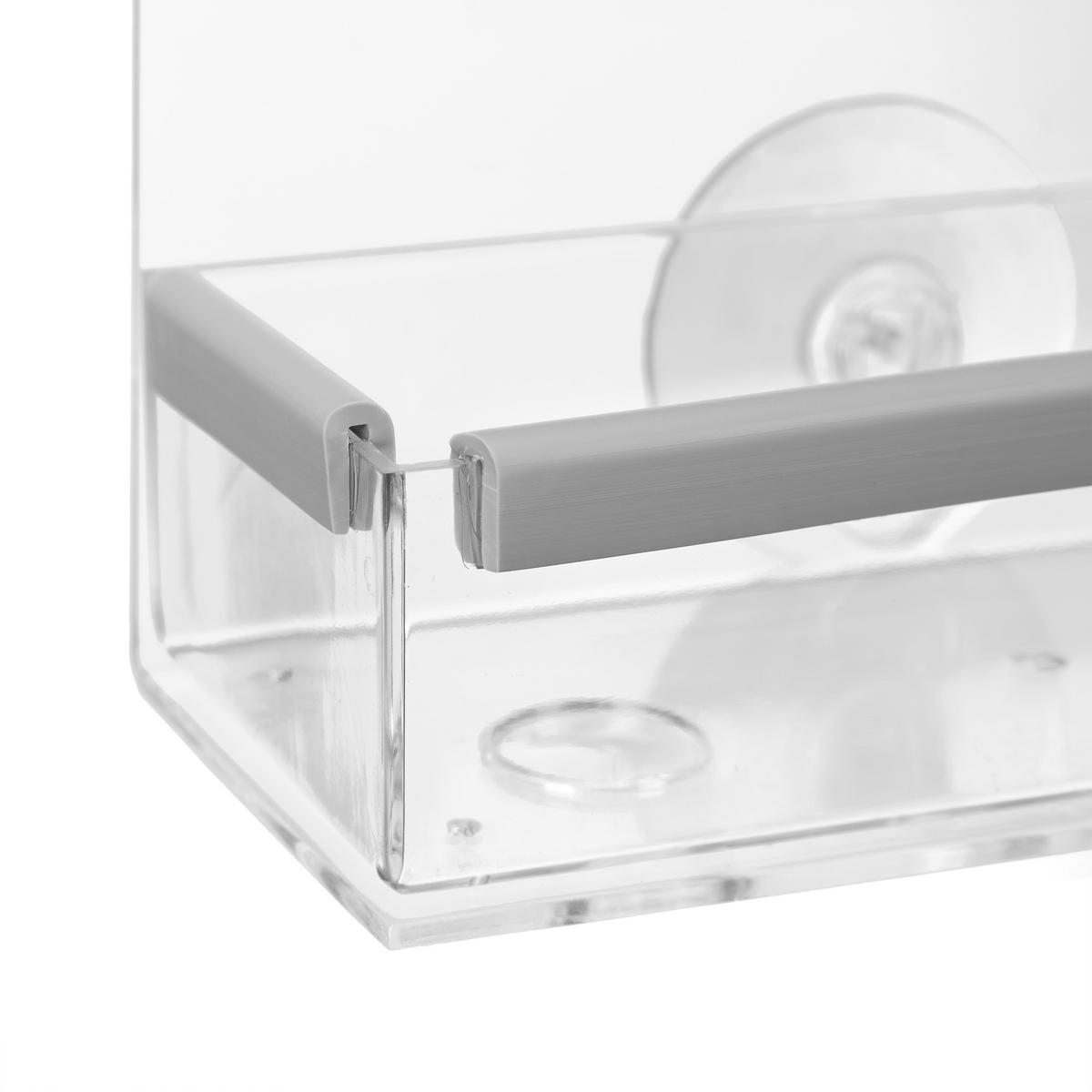 VOGELFUTTERHAUS - Transparent, Kunststoff (15/16.5/7.5cm) - Relaxdays