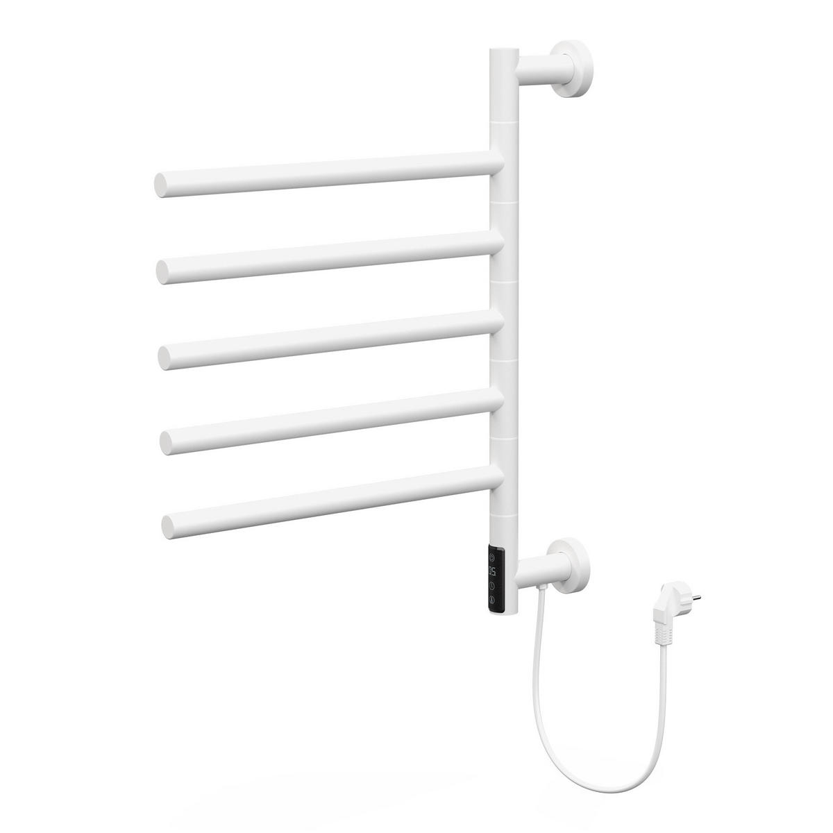 HANDTUCHWÄRMER Elektrisch Weiß 75W 450x622 mm 180° drehbar - Weiß, Metall (45/62.2/3cm) - LuxeBath