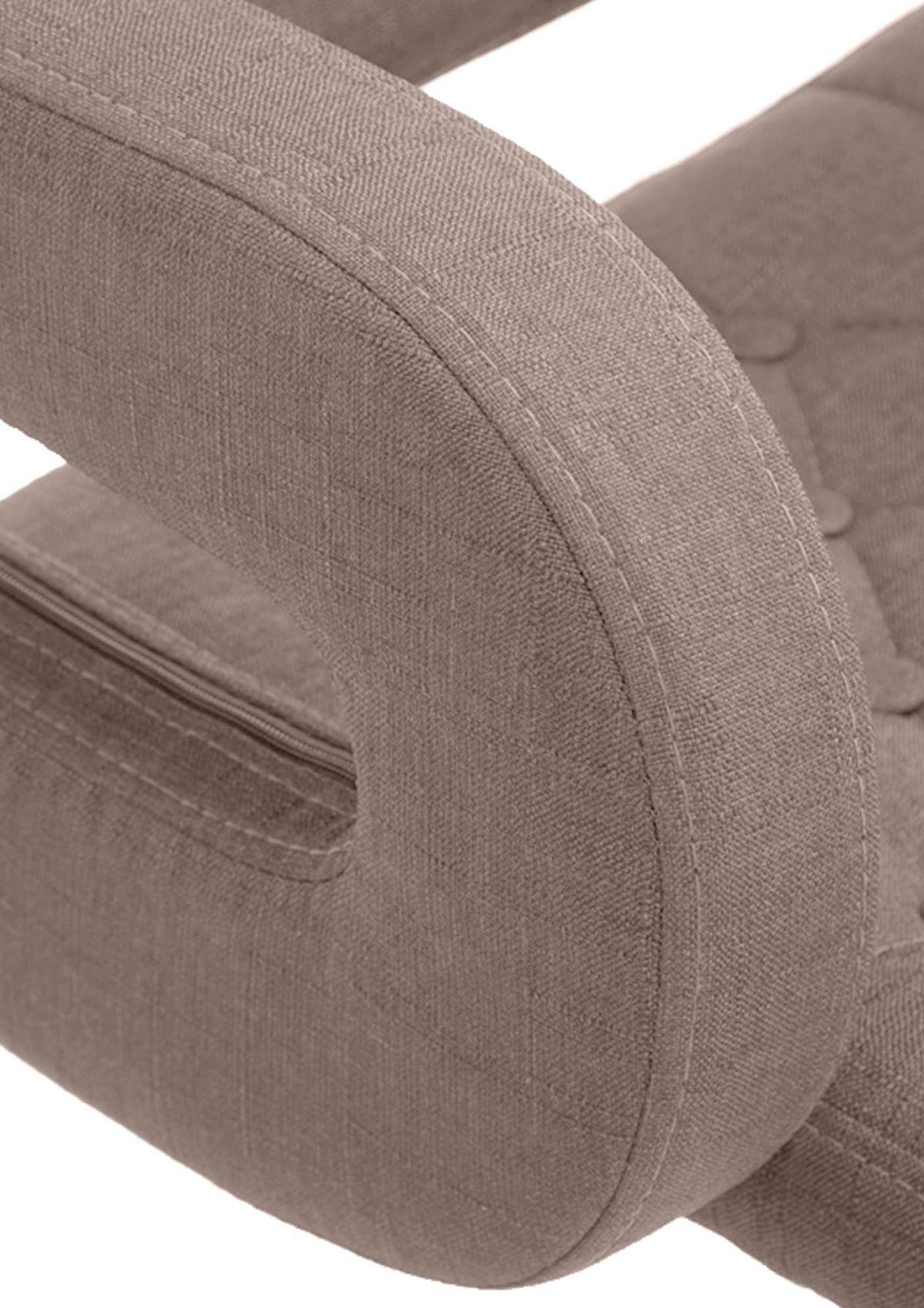 DREHSTUHL Stoff taupe - Taupe/Chromfarben, Textil/Metall (62/76/55cm) - CLP