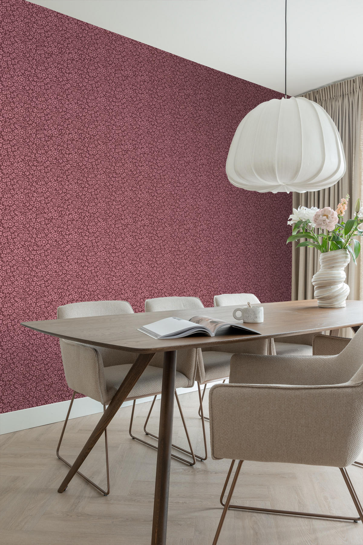 TAPETE Blumen 50 x 900 cm - Lila, Papier (50/900cm) - ESTAhome