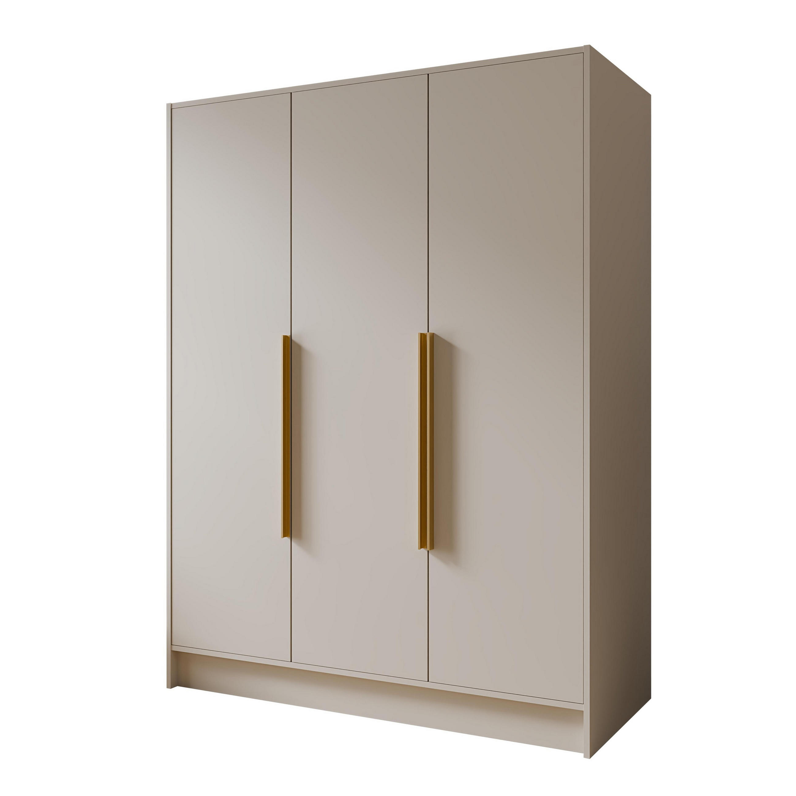 DREHTÜRENSCHRANK BERON 150/200/51 cm Modern Kleiderschrank 3-türig Kaschmir - Kaschmir, Holzwerkstoff (150/200/51cm) - MASSENO