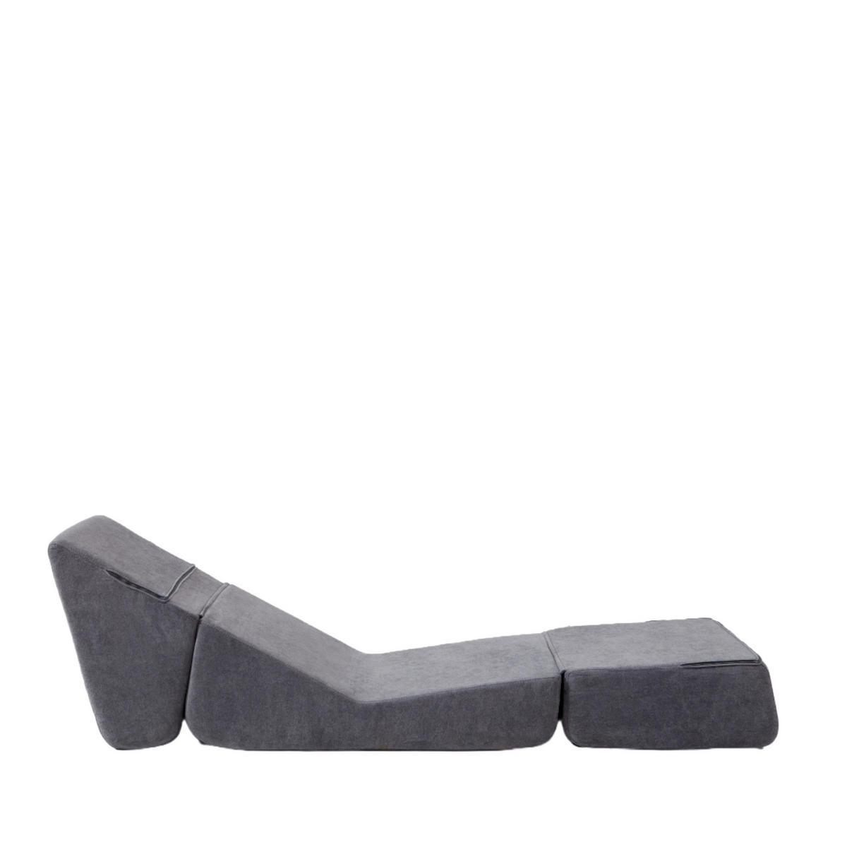 SCHLAFSOFA in Grau – 3-in-1, klappbar und armlehnenlos - Grau, Textil (90.7/71/81cm) - BEAOK