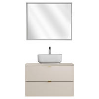 BADMÖBEL-SET 2-TLG. Durango-56 - Beige, Holzwerkstoff (81/200/47cm) - Lomado