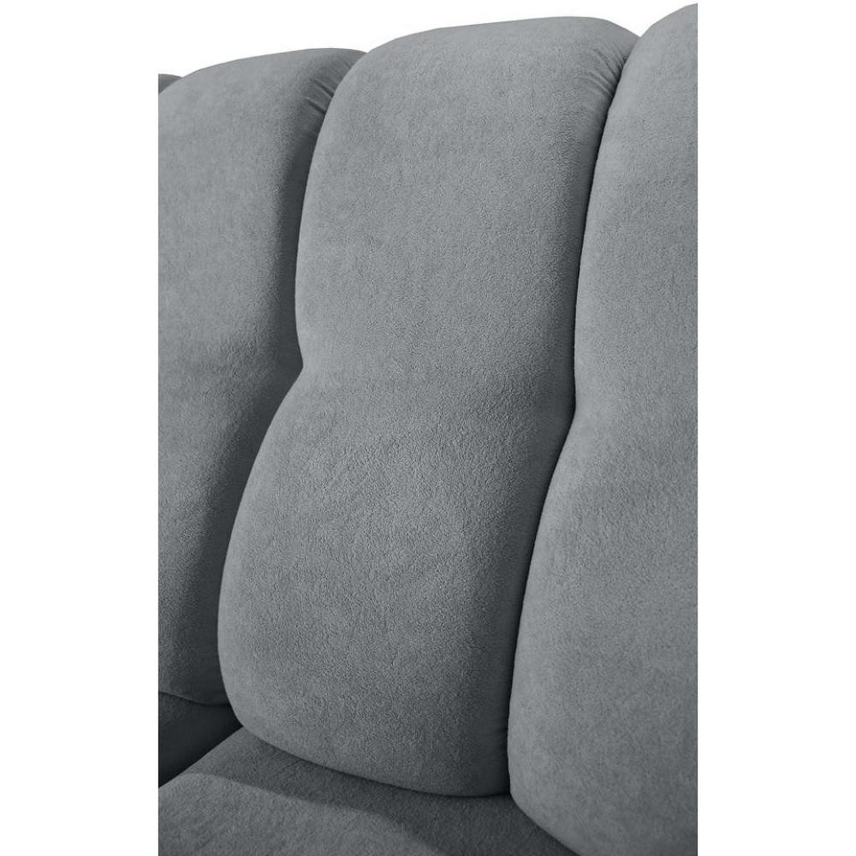 ECKSCHLAFSOFA Zoja rechts hellgrau - Hellgrau/Schwarz, Textil (261/193cm) - Beautysofa
