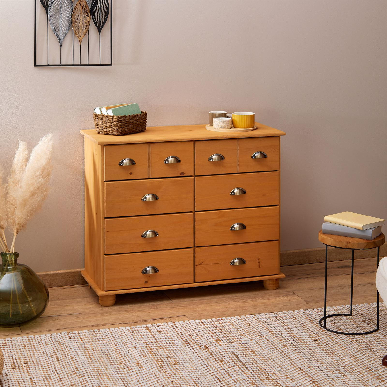 APOTHEKERKOMMODE COLMAR - Kieferfarben, Holz (92/80/39cm) - IDIMEX