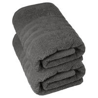DUSCHTUCH London Anthrazit Grau 2er Set 70x140 - Anthrazit, Textil (70/140cm) - Lashuma