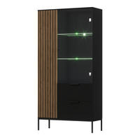 ORMAR ZA POSUĐE Melchior Crni - crna, drvni materijal (85/155/60cm) - Petits-meubles