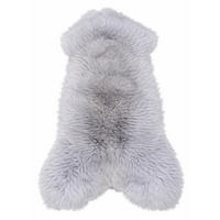 LAMMFELL Öko bunt gefärbt weich Fell Teppich Grau ca. 110 cm - Grau, Fell (60/110cm) - Provellus