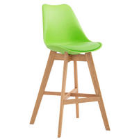 BARHOCKER Canada, Gestell Natura, Kunststoff Grün - Naturfarben/Grün, Holz/Kunststoff (48/100/56cm) - TPFLiving
