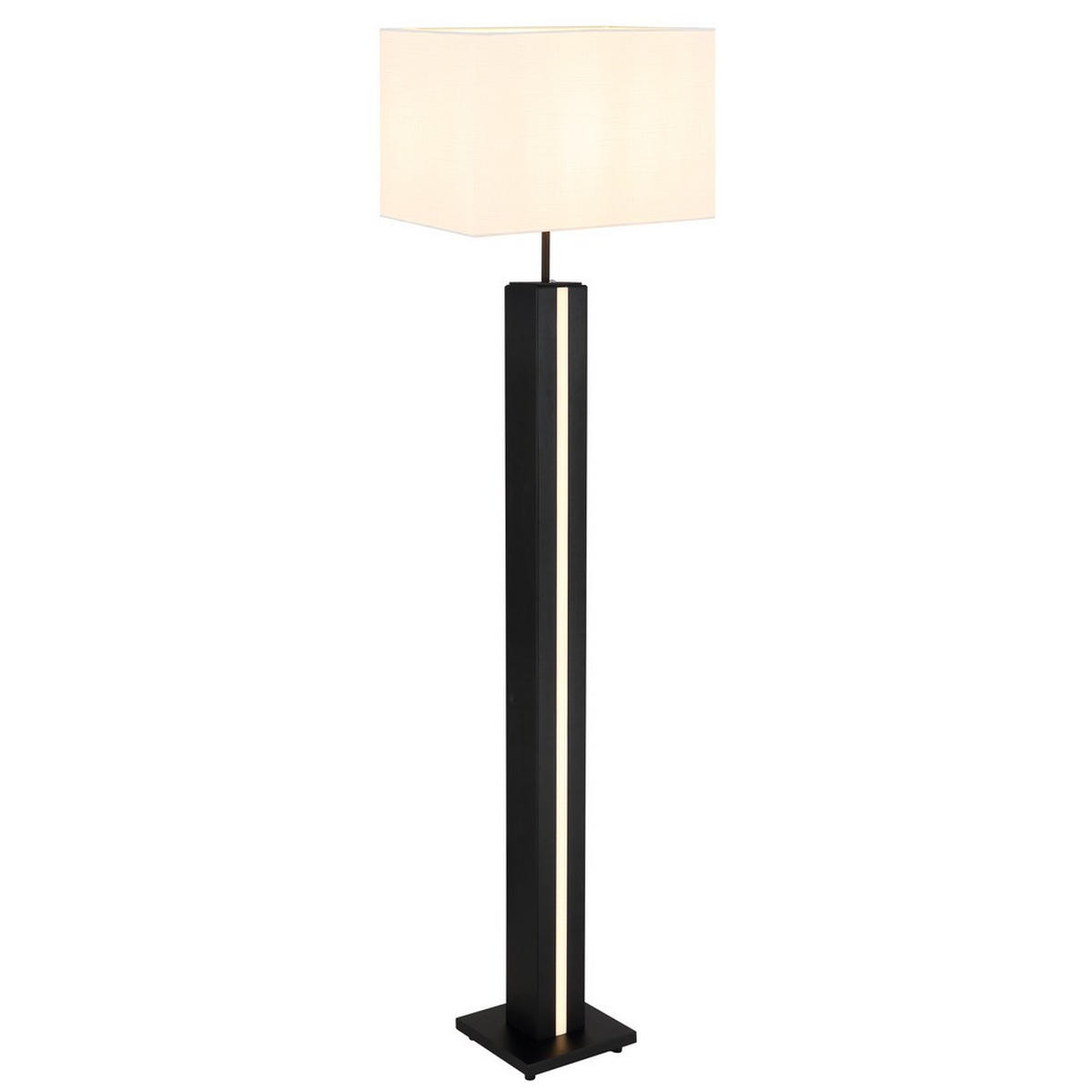 LED STEHLEUCHTE FOREST MDF Holzoptik dunkel, dimmbar - Schwarz, Metall (40/27/150cm) - Nowa
