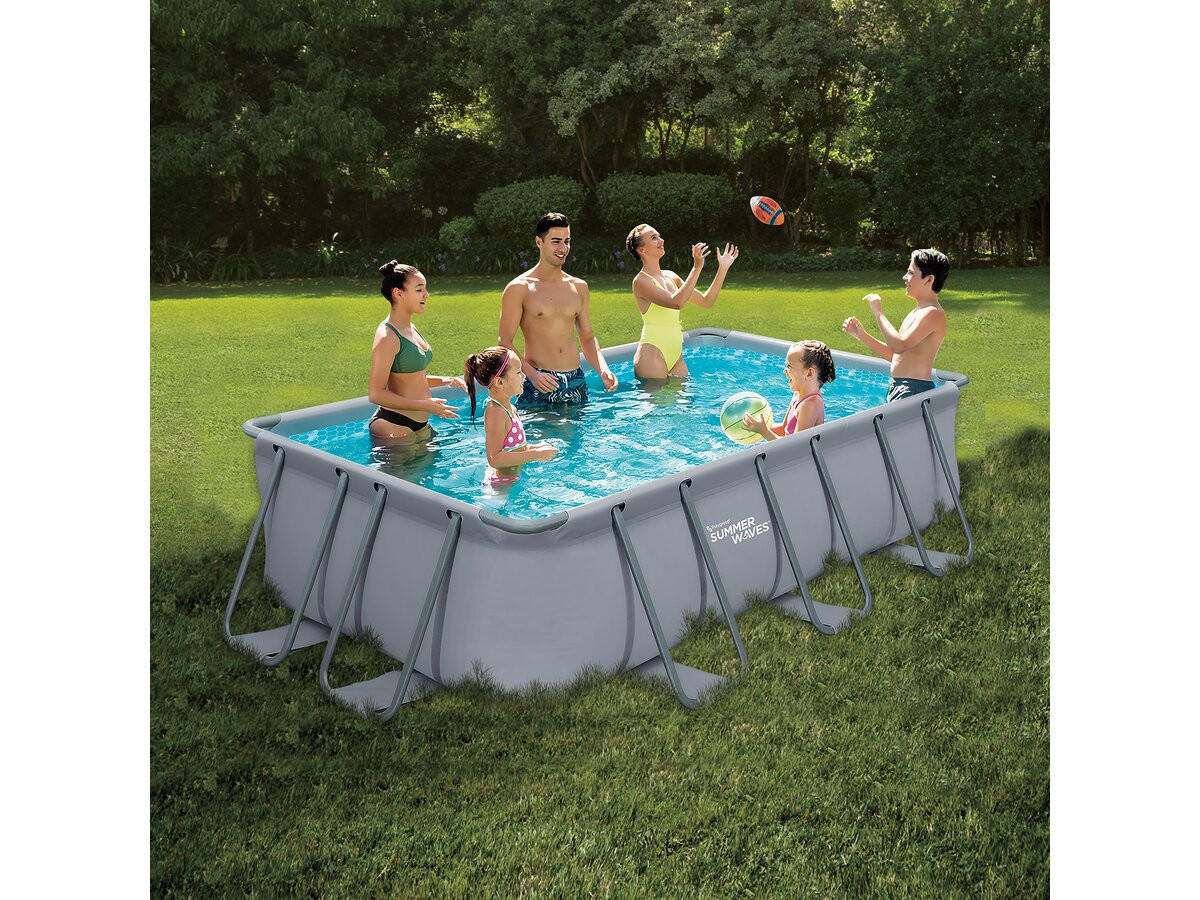 AUFSTELLBECKEN Grau - Grau, Kunststoff (274/132/549cm) - Habitat Garten