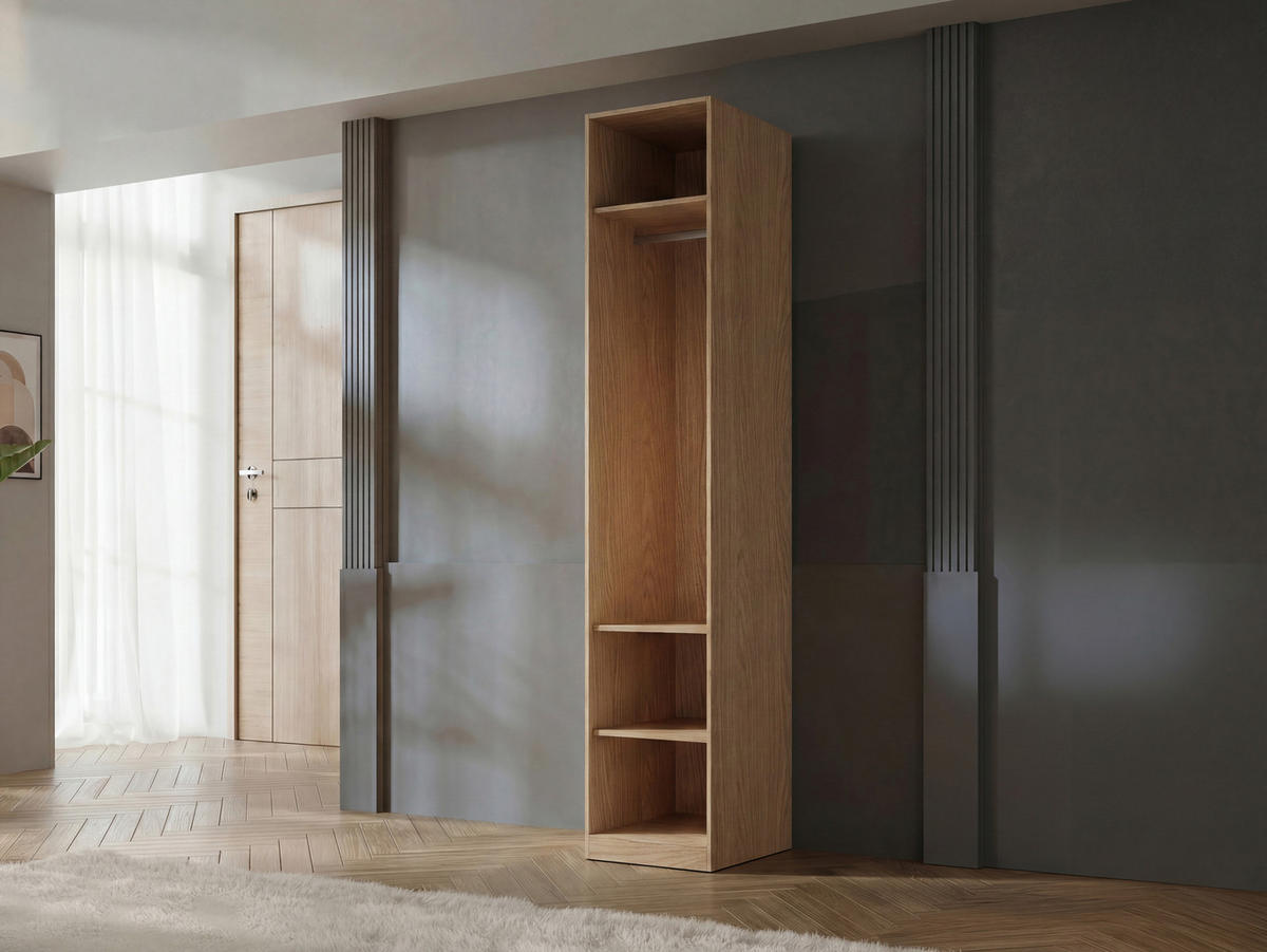 GARDEROBE-SET Soreno I - Eichefarben/Beige, Holzwerkstoff/Kunststoff (103/237/60cm) - MIRJAN24