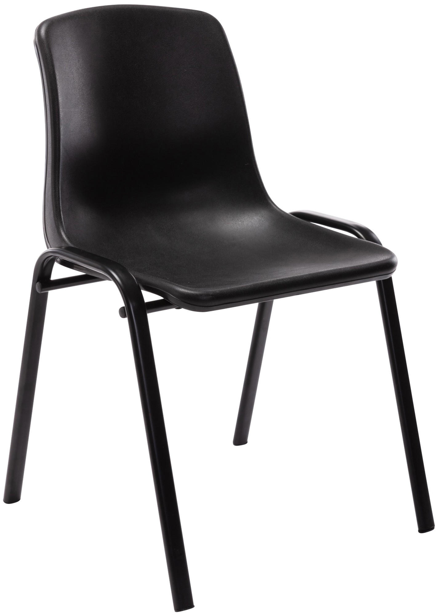 STAPELSTUHL Kunststoff schwarz - Schwarz, Kunststoff/Metall (47/76/52cm) - CLP
