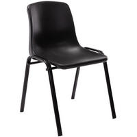 STAPELSTUHL Kunststoff schwarz - Schwarz, Kunststoff/Metall (47/76/52cm) - CLP