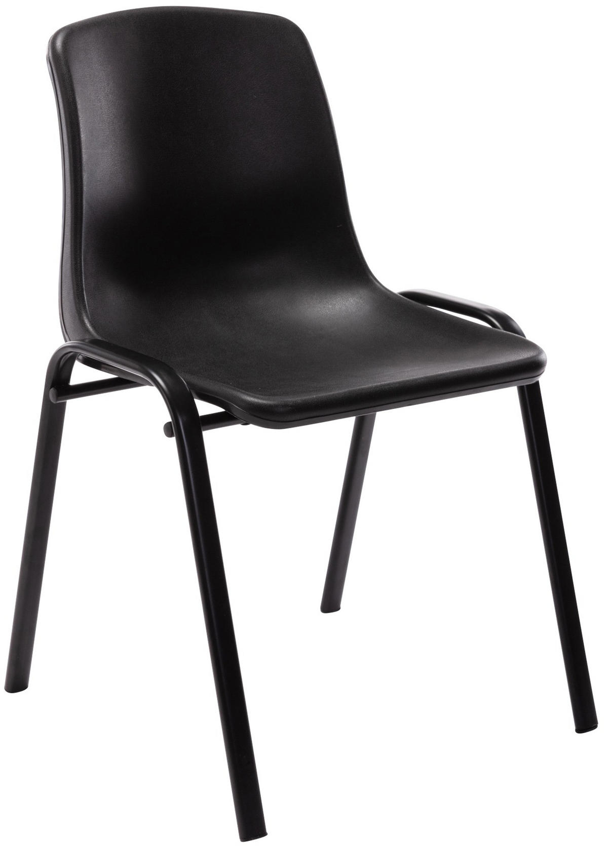 STAPELSTUHL Kunststoff schwarz - Schwarz, Kunststoff/Metall (47/76/52cm) - CLP