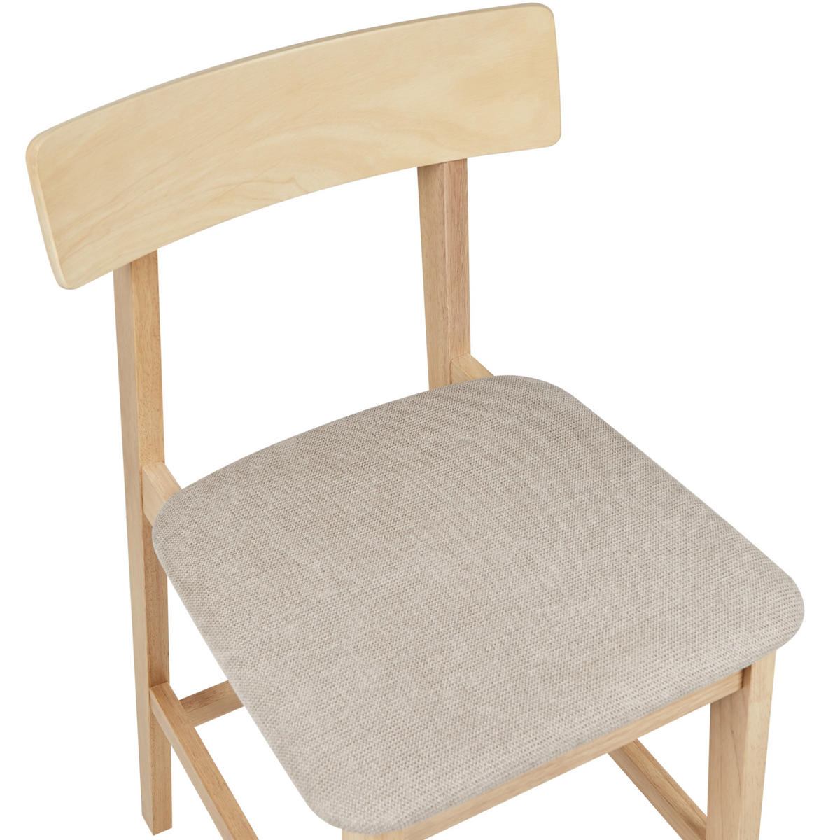 BARSTÜHLEN 2er-Set Taupe Isanti - Taupe/Braun, Holz (44/92/51cm) - Beliani