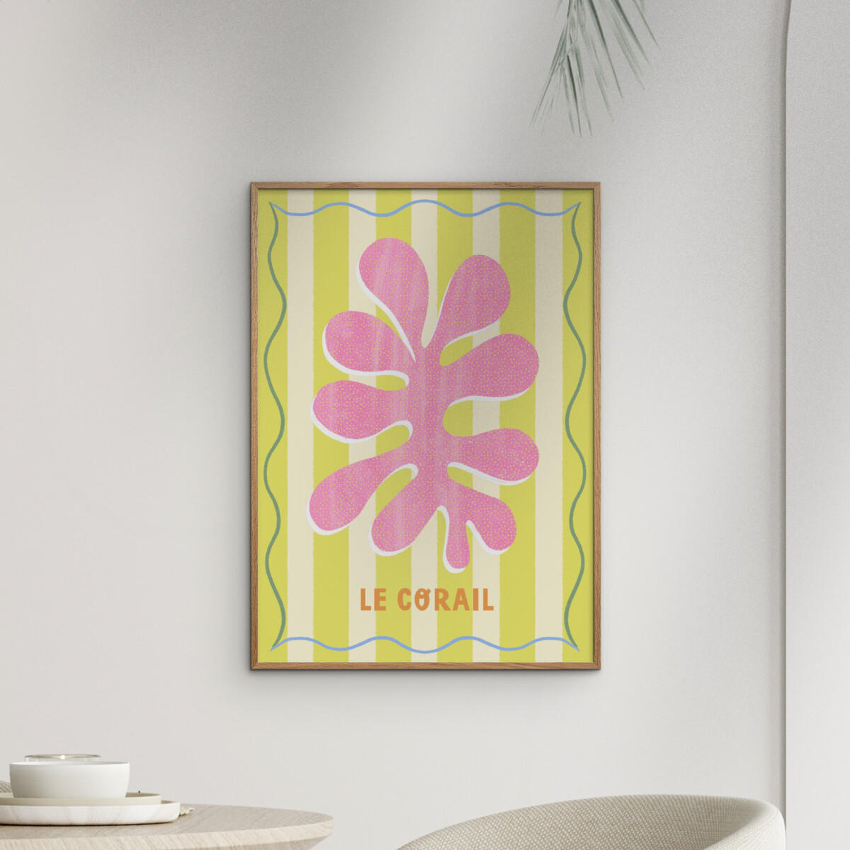 POSTER Melissa Donne - Le Corail Lemon/Cream - Multicolor, Papier (70/100/0.1cm) - Poster&Frame