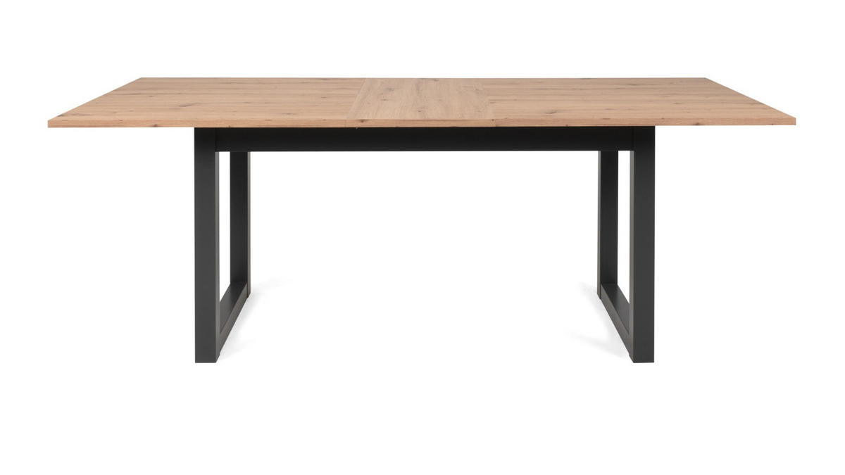 ESSTISCH Eiche Artisan, grau Industrial, 160/200 cm, Küchentisch ausziehbar - Anthrazit/Eiche Artisan, Holzwerkstoff (160/90/75cm) - Furn.Design