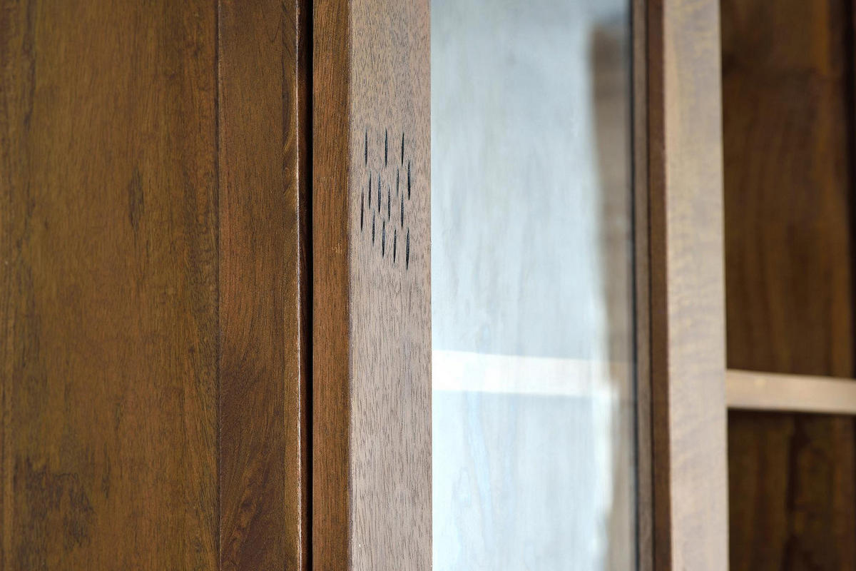 VITRINE mit Glastüren und Schubladen - Braun, Holz (47/200/120cm) - Giner y Colomer