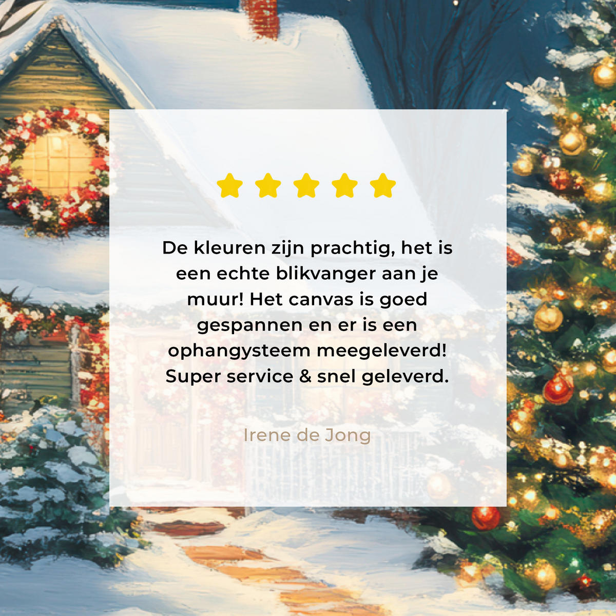 LEINWANDBILD Weihnachten - Weihnachtsbaum - Winter - Zuhause - Schnee Wohnzimmer Groß 120x80 cm - Smaragdgrün, Textil (120/80cm) - MuchoWow