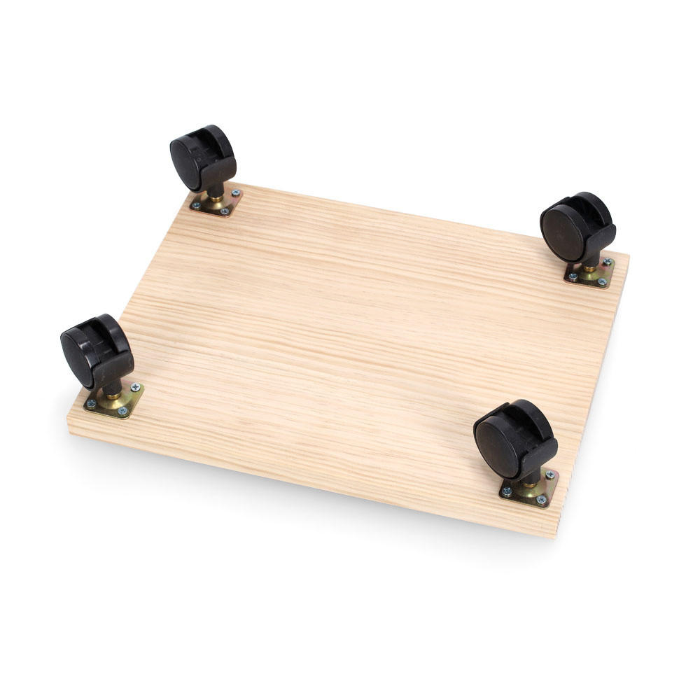 KISTENROLLER Kiefernholz - Braun, Holz (35/27.5/7.5cm) - ZELLER