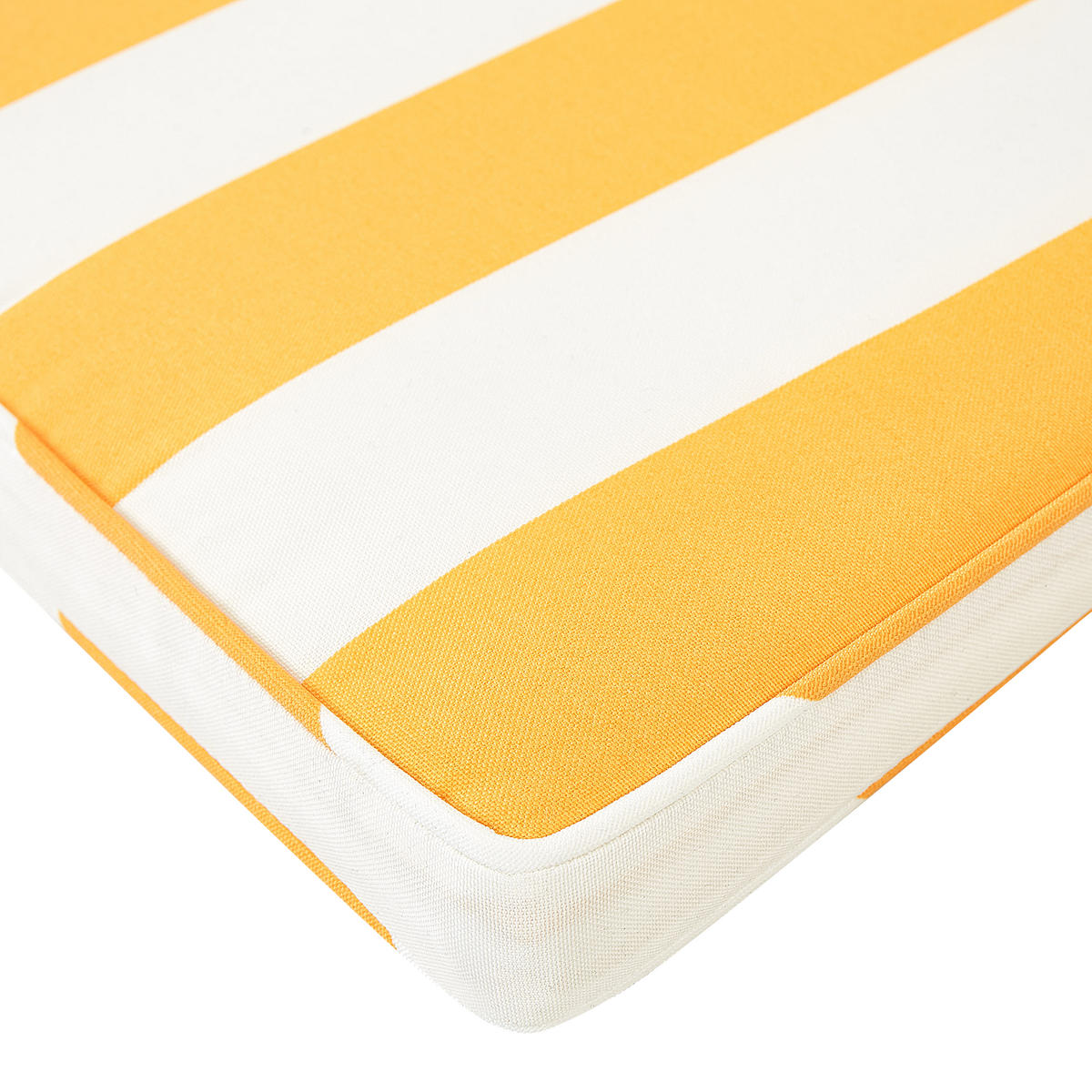 Gartenstuhlkissen 2er-Set Gelb 37/34 cm Terni - Gelb/Weiß, Textil (37/5/34cm) - Beliani