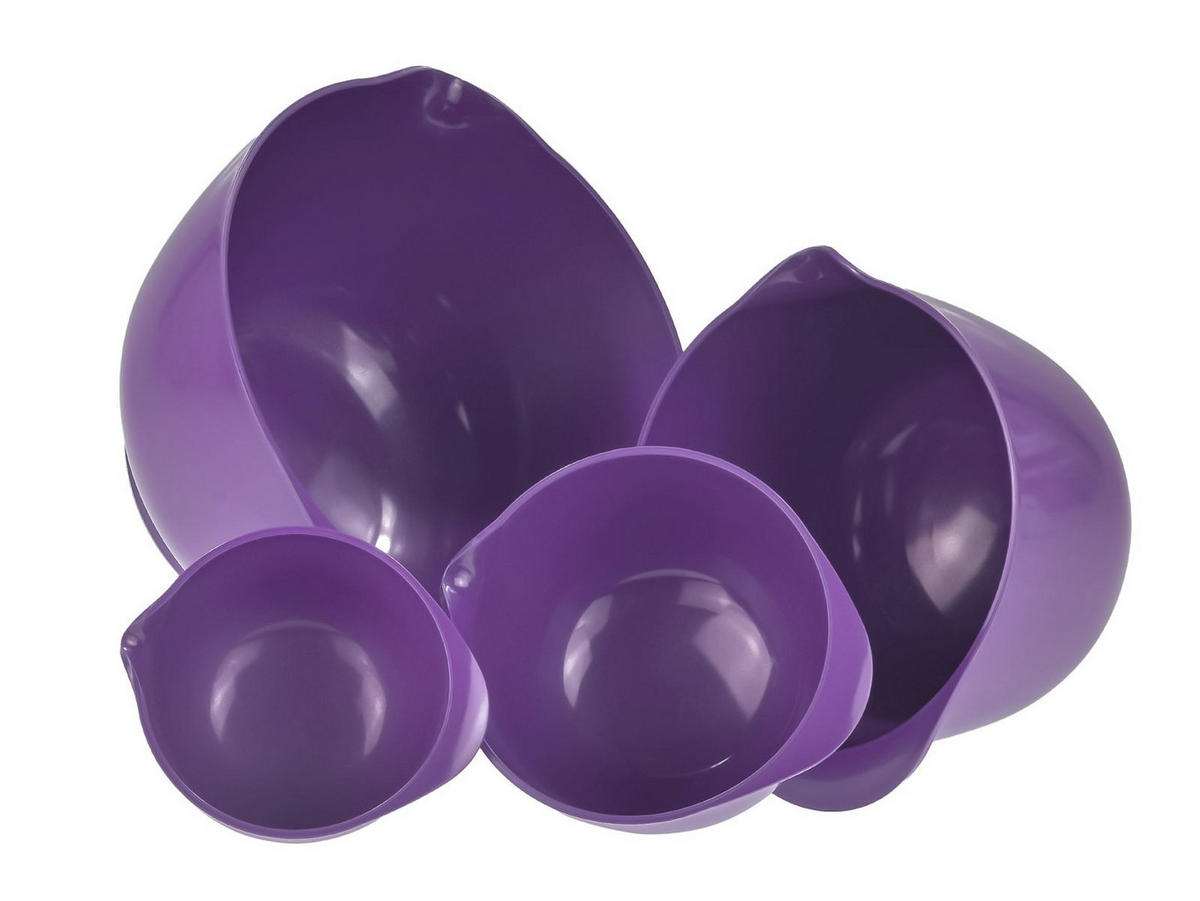 RÜHRSCHÜSSEL-SET Margrethe New lila (4tlg) - Violett, Kunststoff (21/15cm) - Rosti