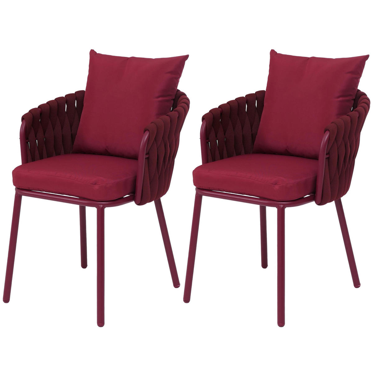 ZÁHRADNÁ STOLIČKA Bordeaux - bordová, kov (56/71/57cm) - MCW