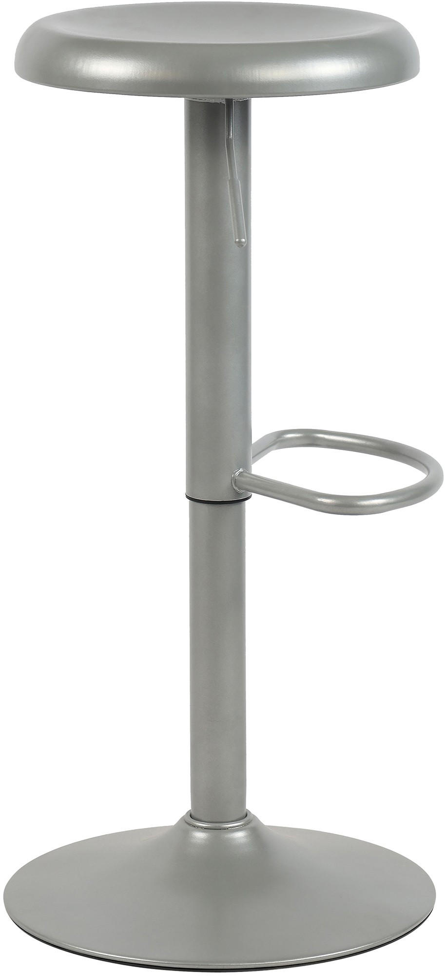 BARHOCKER Hikar Metall Silber - Silberfarben, Metall (38.5/58/38.5cm) - DELUKE