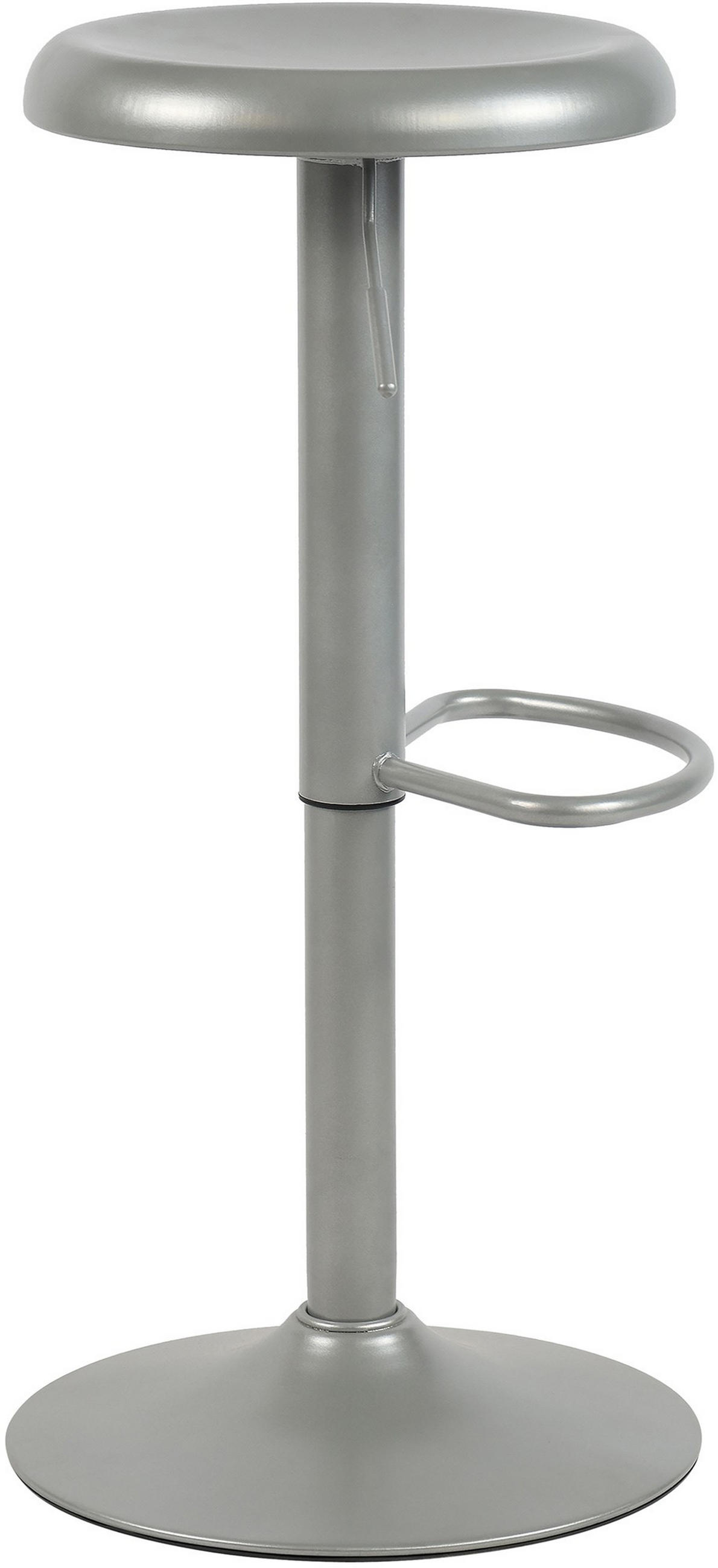 BARHOCKER Hikar Metall Silber - Silberfarben, Metall (38.5/58/38.5cm) - DELUKE