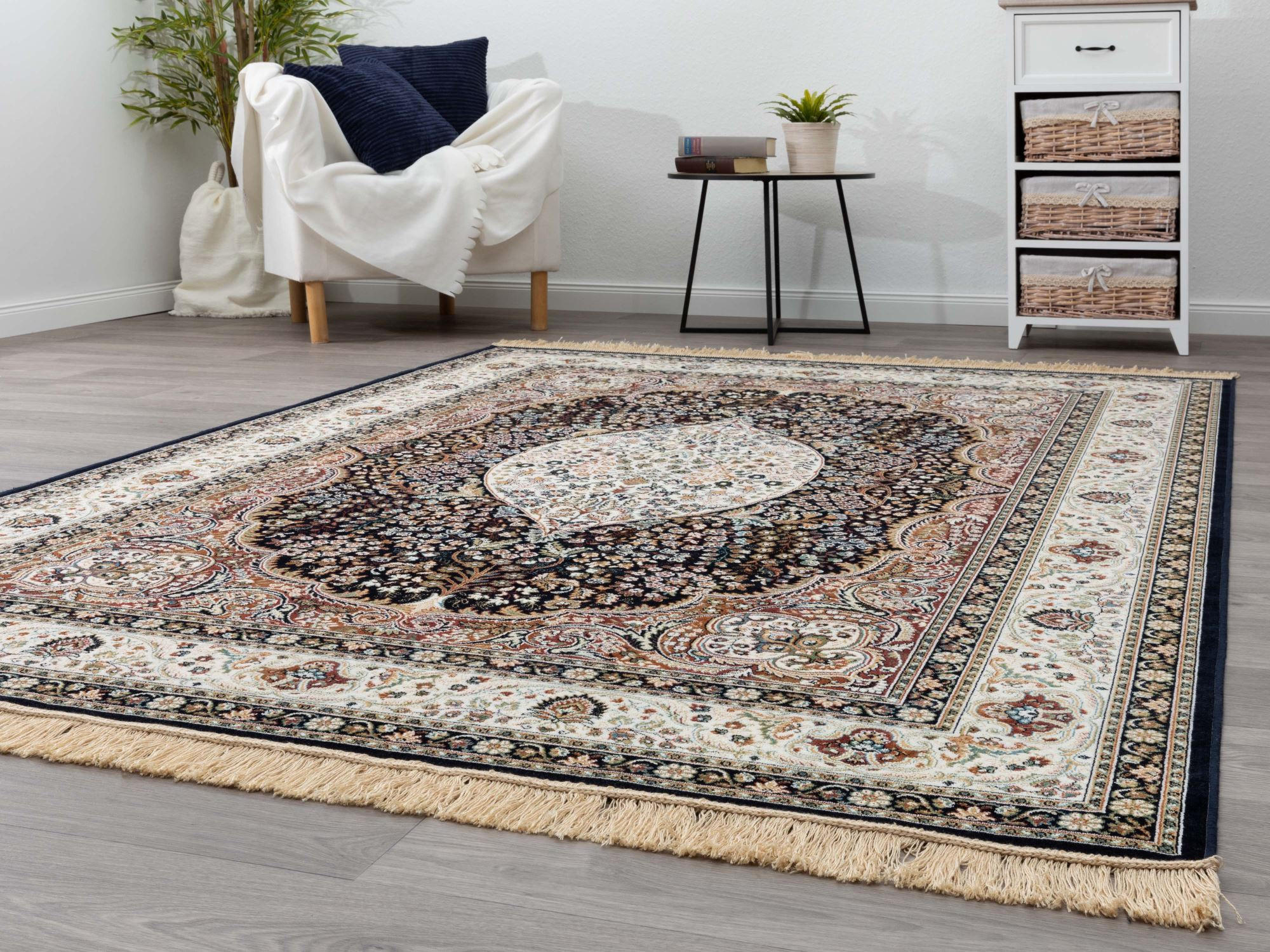 ORIENTTEPPICH 160/230 cm Riad Kirman - Schwarz, Textil (160/230cm) - Steffensmeier