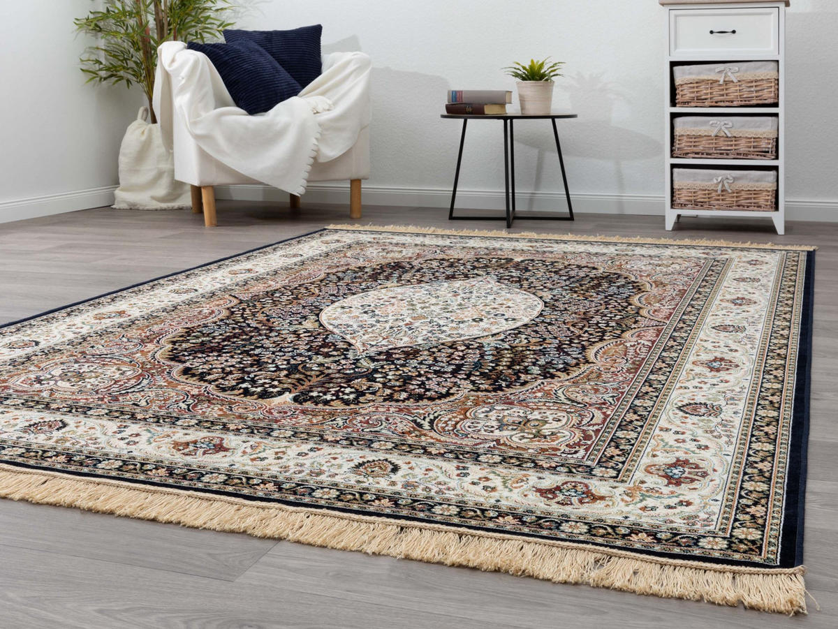 ORIENTTEPPICH 160/230 cm Riad Kirman - Schwarz, Textil (160/230cm) - Steffensmeier