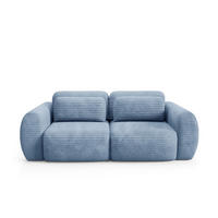 SCHLAFSOFA mit Bettkasten Blau - Blau/Schwarz, Holz/Holzwerkstoff (266/95/110cm) - Furnisell