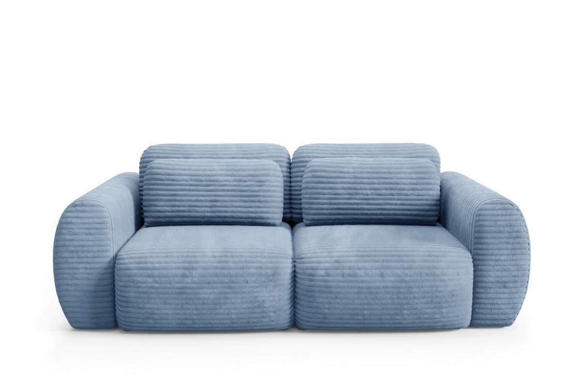 SCHLAFSOFA mit Bettkasten Blau - Blau/Schwarz, Holz/Holzwerkstoff (266/95/110cm) - Furnisell