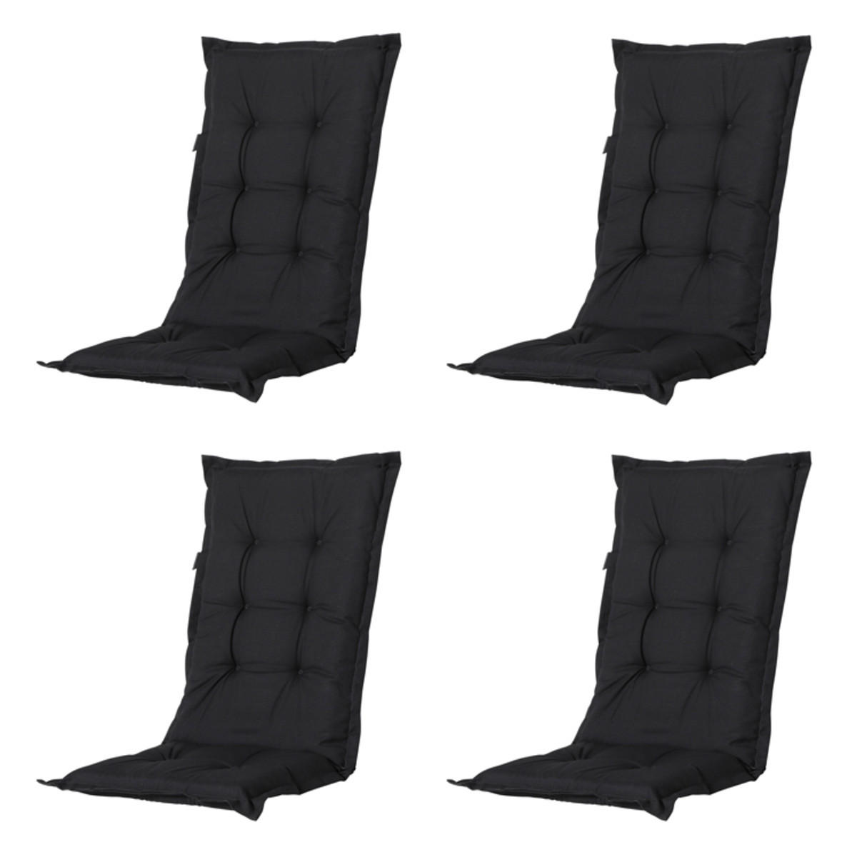 GARTENSTUHLKISSEN Panama 105/50 cm 4er-Set - Schwarz, Textil (50/6/105cm) - Madison