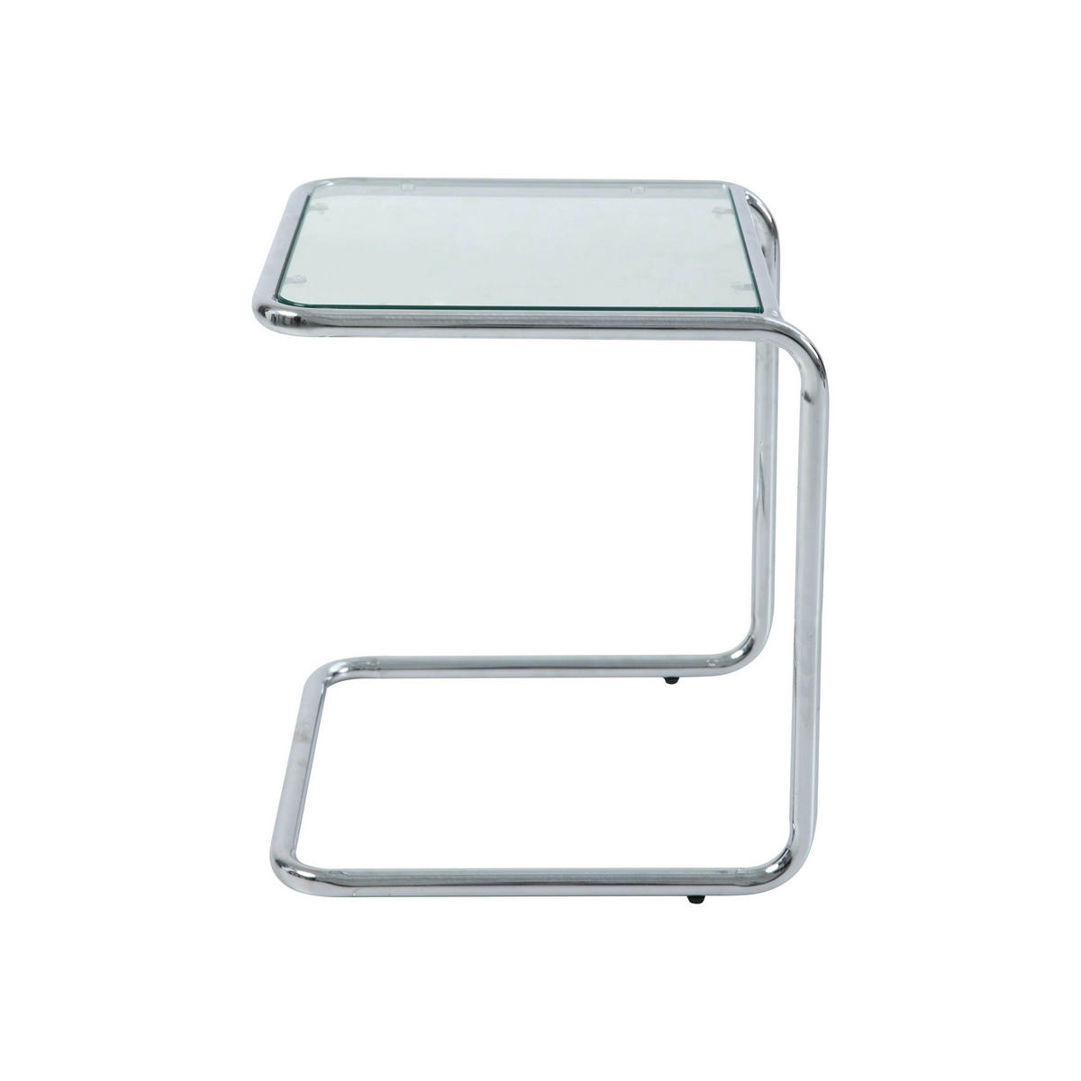 COUCHTISCH, Transparent - Transparent, Glas/Metall (50/50/55cm) - Oviala
