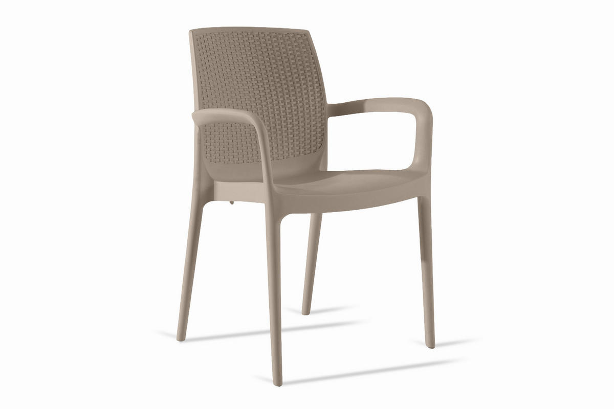 GARTENSTUHL RANTU 2-tlg, Beige - Beige, Kunststoff (60/84/55cm) - KONSIMO®