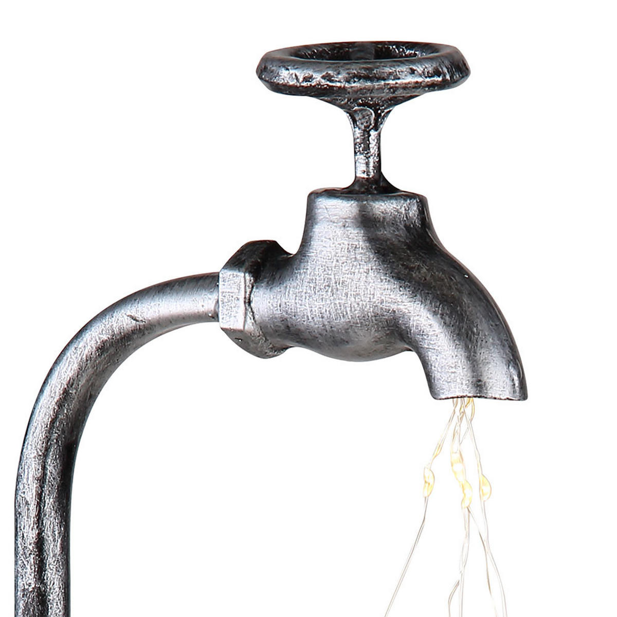 LED AUSSENLEUCHTE Solarleuchte Silber - Silberfarben, Metall (13/4.5/53cm) - Globo Lighting