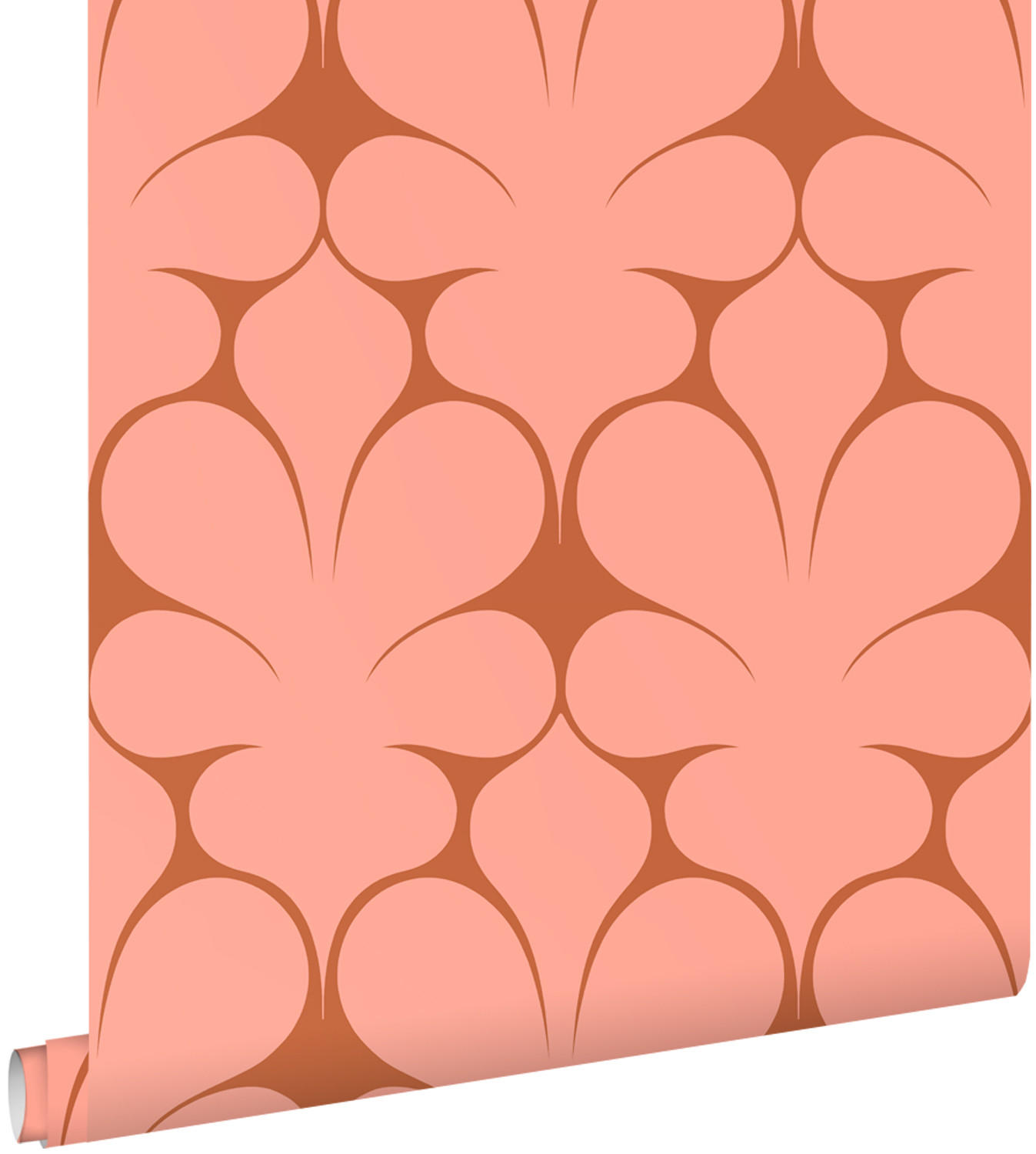 TAPETE Retro-Ornamente 50 x 900 cm - Terracotta, Papier (50/900cm) - ESTAhome
