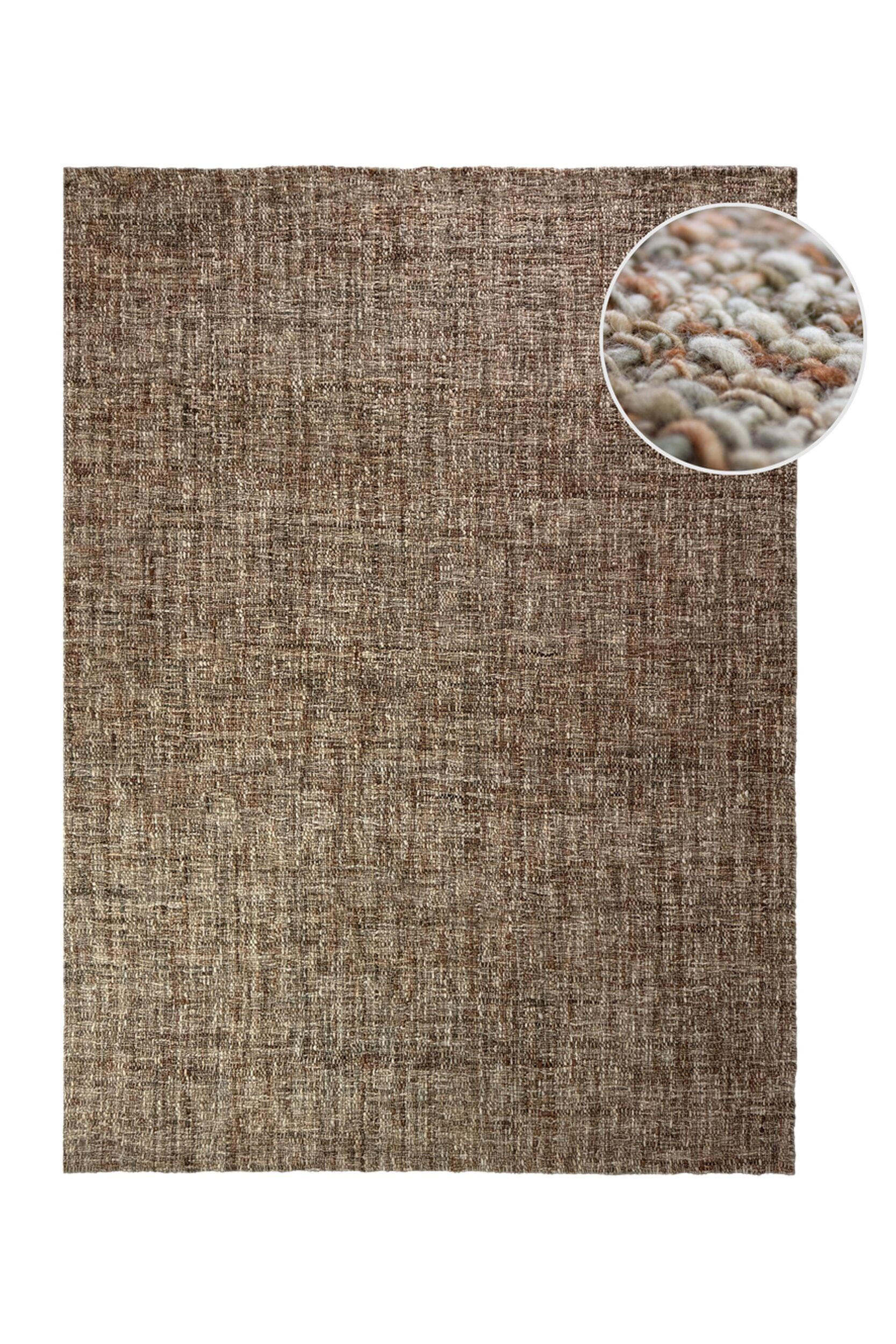 WOLLTEPPICH OTLEY, einfarbig, Terrakotta, 120 x 170 cm - Orange, Textil (170/120cm) - KADIMA DESIGN