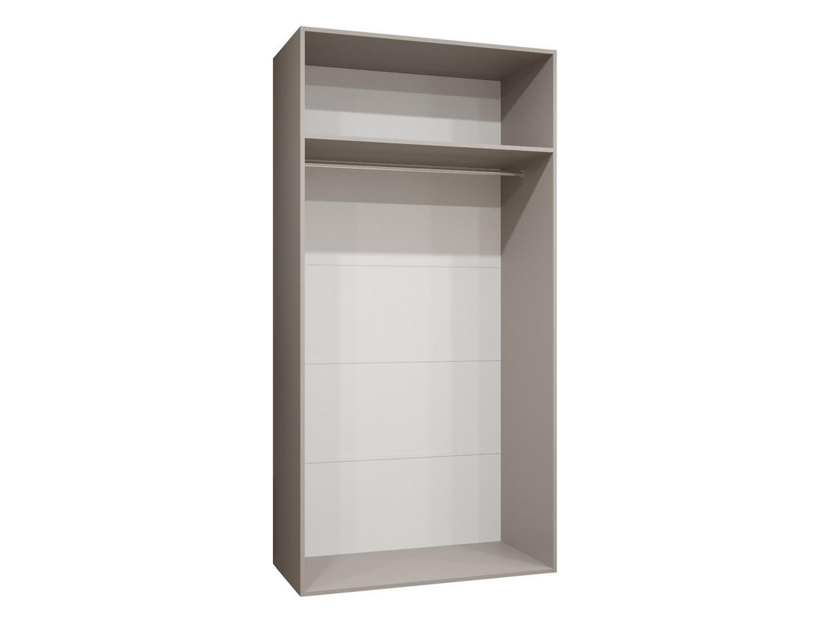 DREHTÜRENSCHRANK Mila I 100 - Nussbaumfarben/Schwarz, Holzwerkstoff/Kunststoff (100/202/52cm) - MIRJAN24