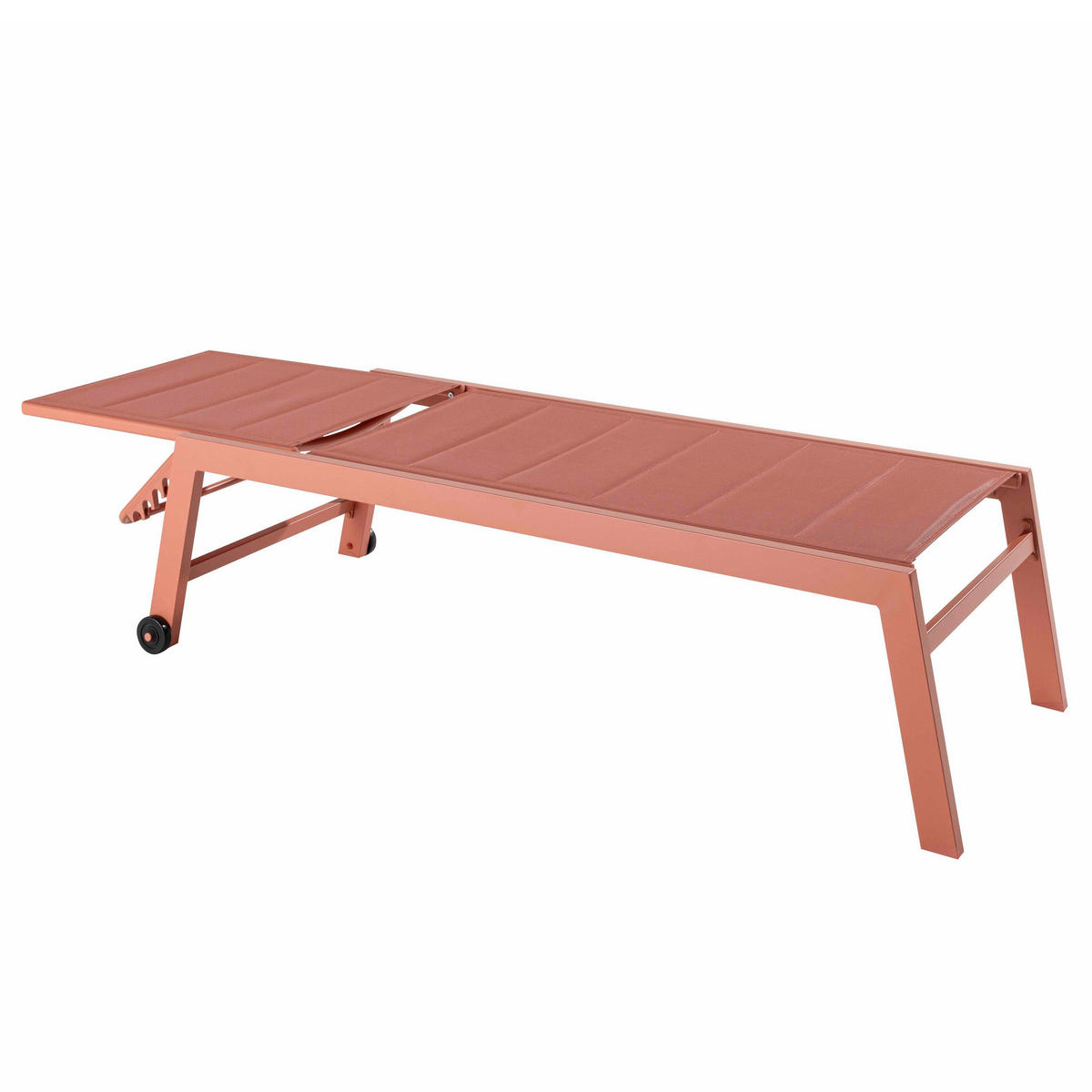 SONNENLIEGE 2-tlg., Lehm - Rotbraun, Metall (65/103/169cm) - Oviala