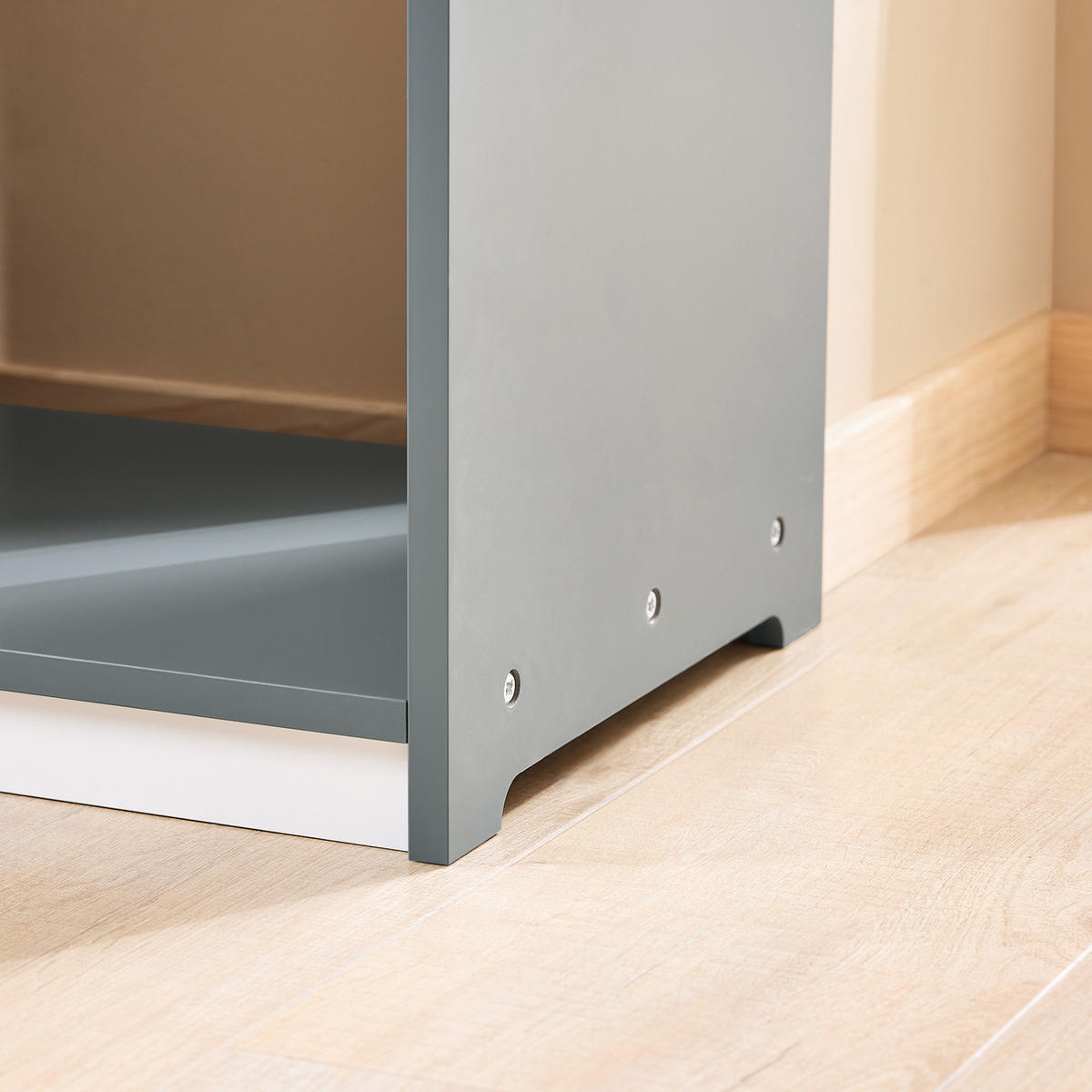 KINDERGARDEROBE Grau - Grau, Holzwerkstoff (97/108/35cm) - SoBuy