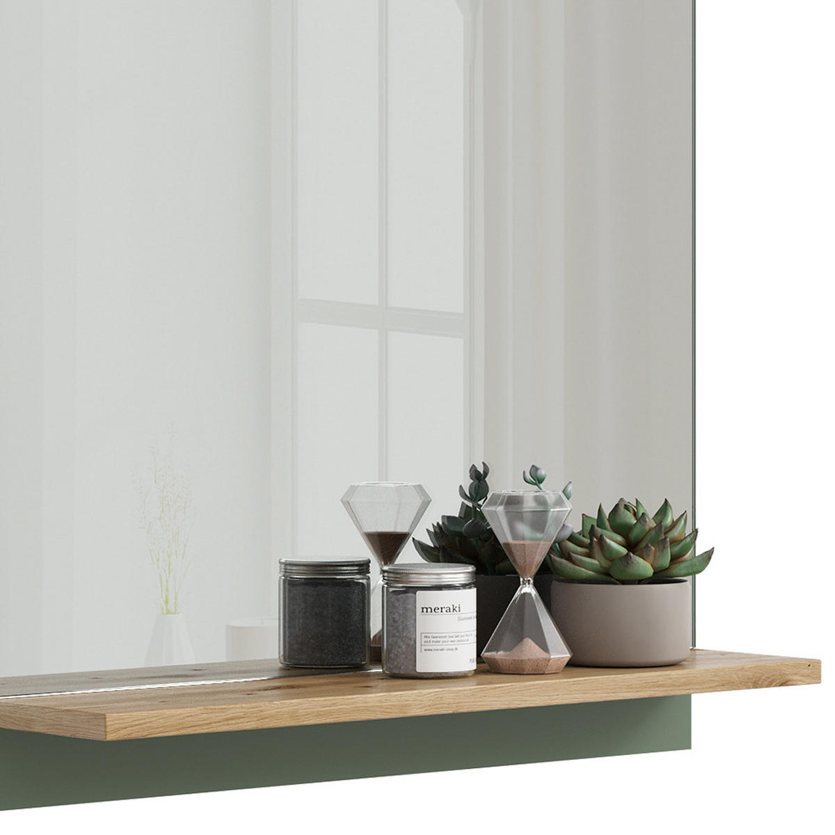 MARELLE Zelená/umělecká - dub artisan/zelená barva, kompozitní dřevo (60/67/14cm) - Vicco