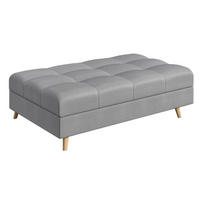 HOCKER Lorine Mikrofaser Grau - Grau, Textil (118/40/73cm) - S-Style Möbel