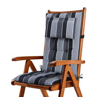 HOCHLEHNERAUFLAGE Sun-HL 119/50/8cm Anthrazit-Gestreift - Multicolor, Textil (50/8/119cm) - Beautissu 