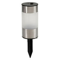 GARTENLAMPE Solar zum Einstechen - Silberfarben, Kunststoff (6.3/6.3/21.5cm)