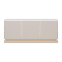 SIDEBOARD - 189.6 cm x 40 cm - Holz, Platte - Beige, Weiß - DEVIKA - Beige/Weiß, Holz (189.6/80/40cm) - Vente-Unique