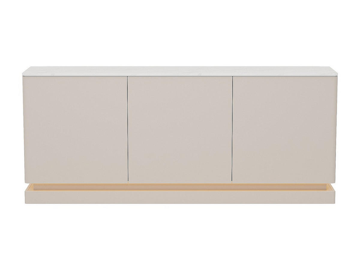 SIDEBOARD - 189.6cm x 40cm - MDF - beige, weiß - DEVIKA - Beige, Holz (189.6/80/40cm) - Vente-Unique